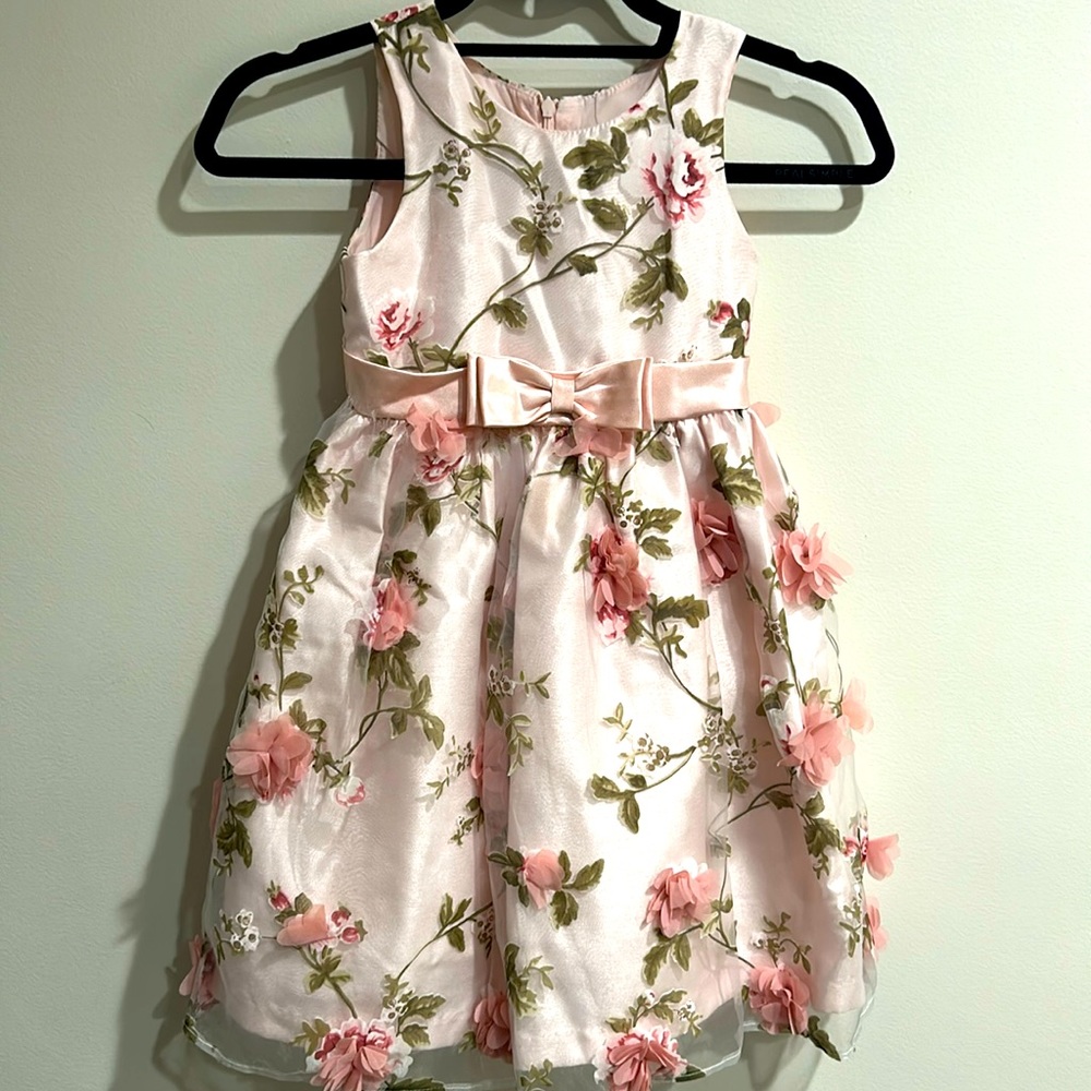 Sorbet flower girl dress - size 5 - floral